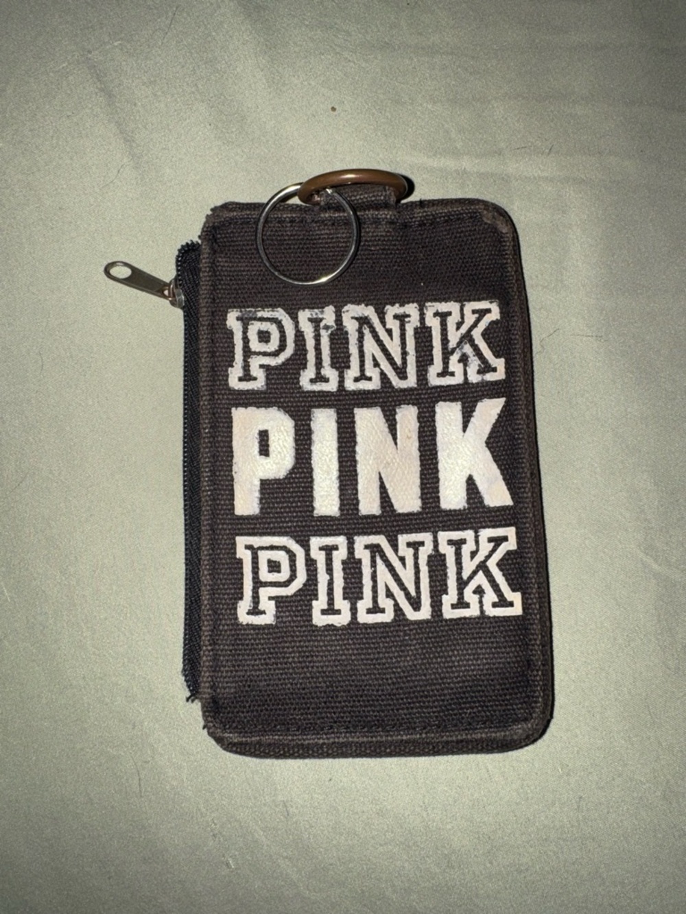 PINK Victoria's Secret Branded Black Wallet with Key Ring
